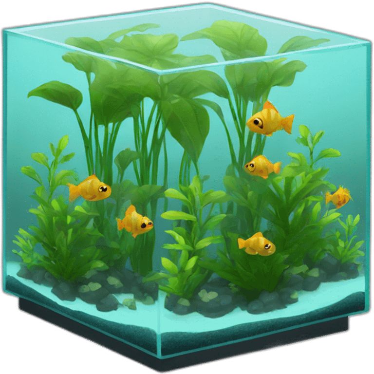 Cube plant aquarium emoji