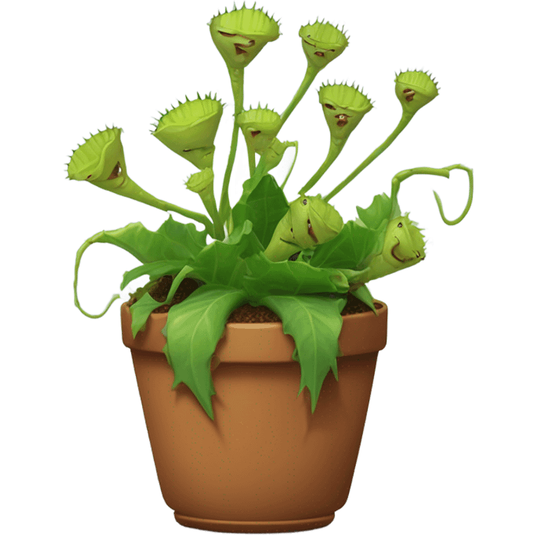 small venus fly traps in a pot emoji