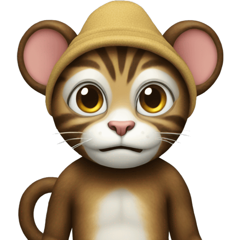 cat dressed as a monkey emoji