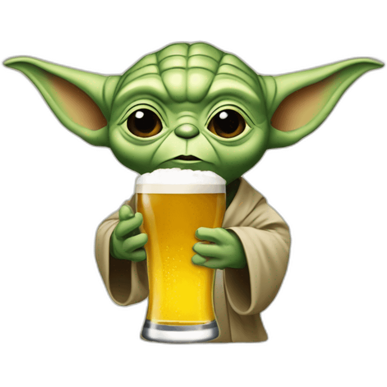 Yoda boit une bière emoji