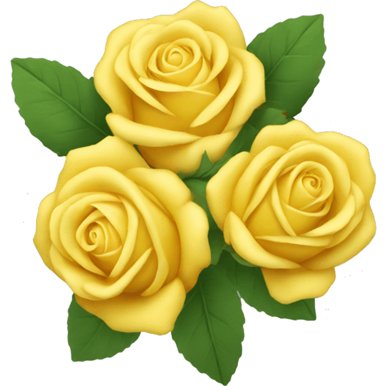 Yellow rose Bouquet  emoji