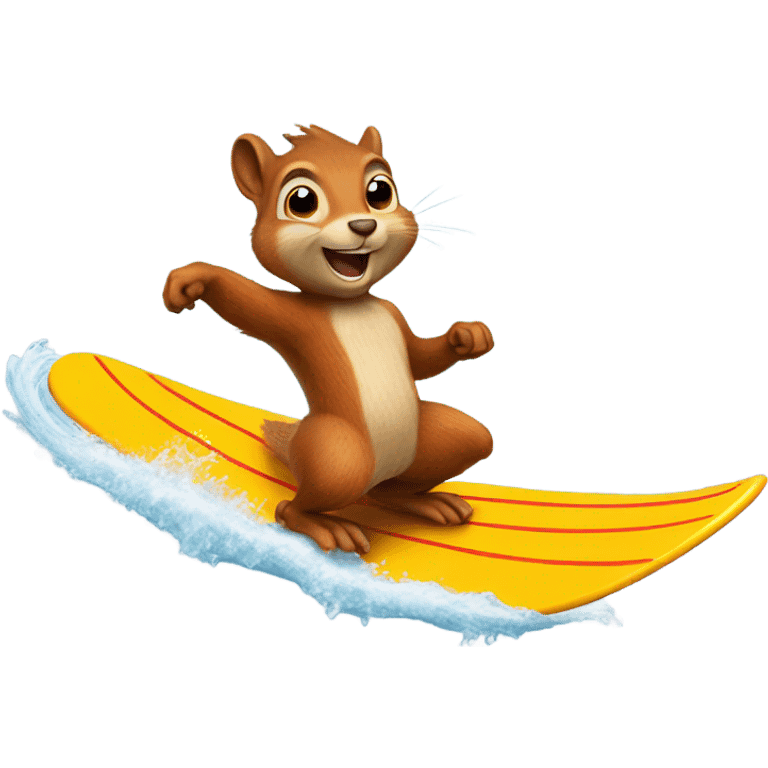 squirrel surfing emoji