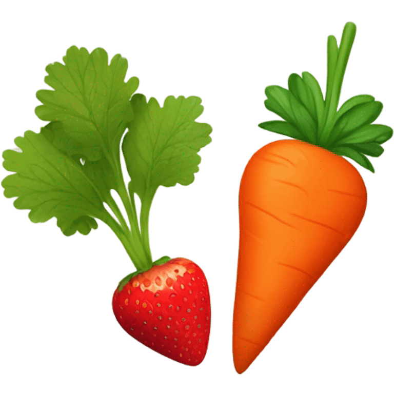 carrot and strawberry  emoji