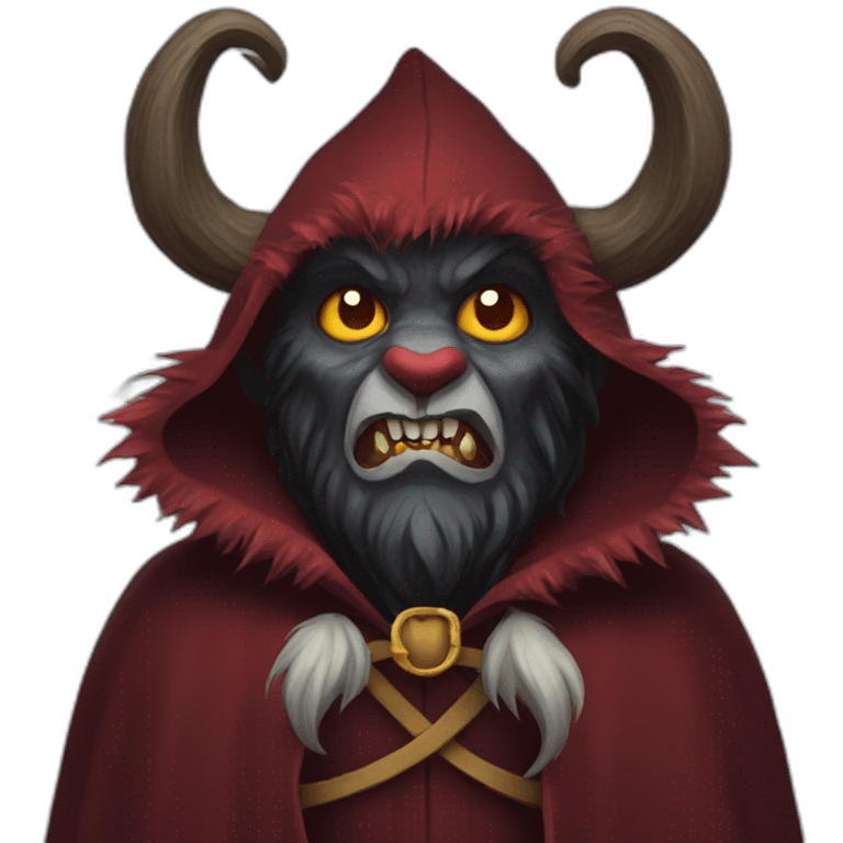 Krampus Wearing A Cloak emoji