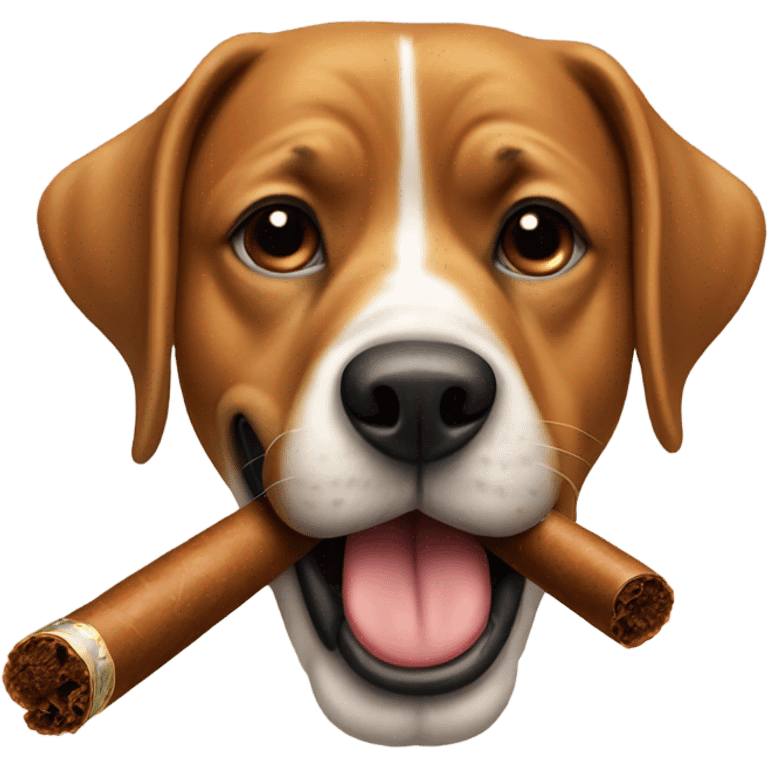 Dog with cigar emoji