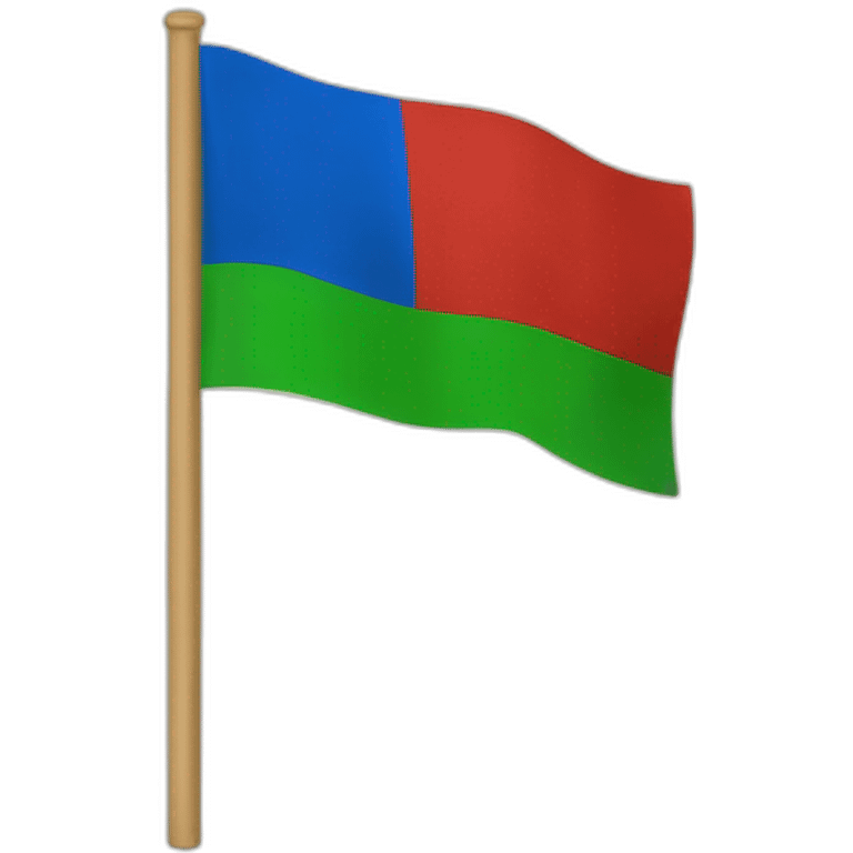 Drapeau vert bleu rouge emoji