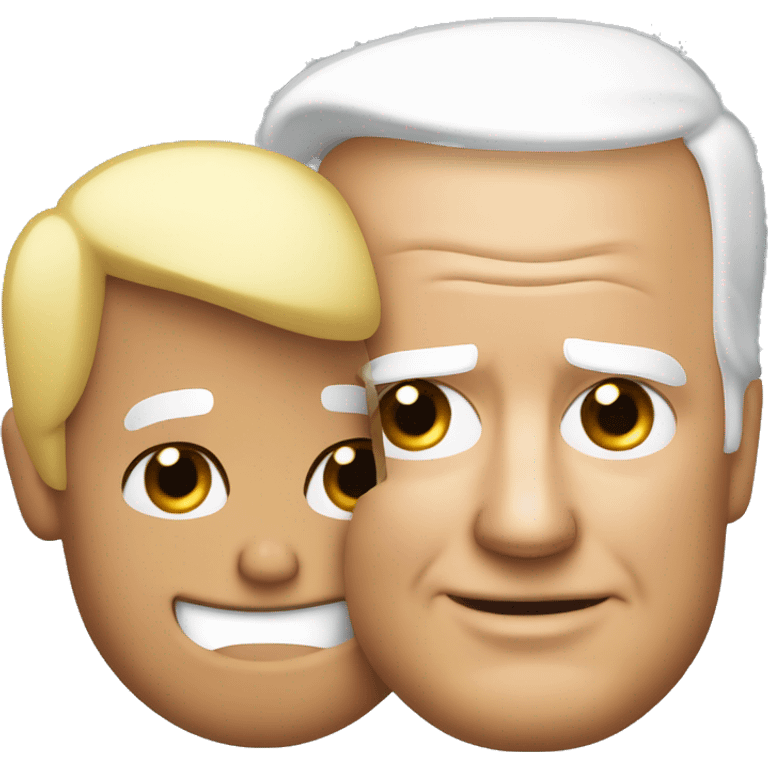 donald trump and joe biden snuggling emoji