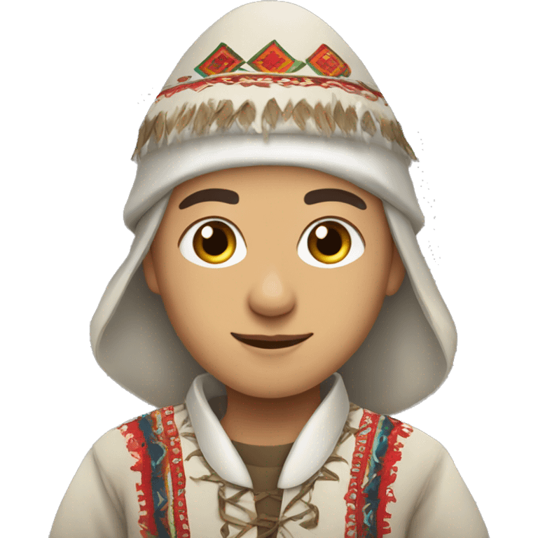 A person dressed in a traditional ingush costume. emoji