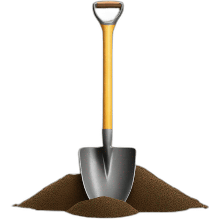 Shovel and dirt emoji