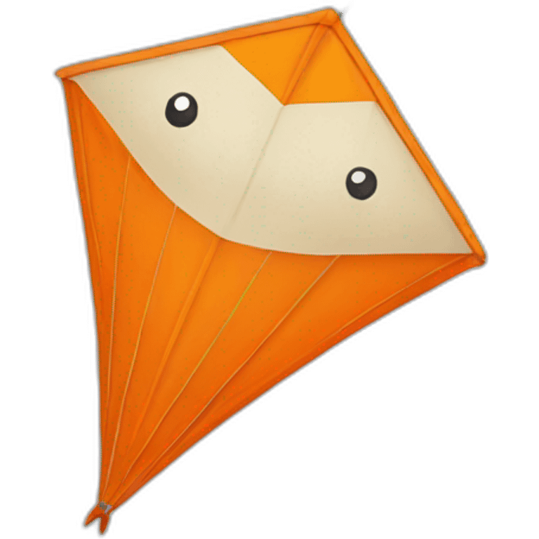 Orange kite emoji