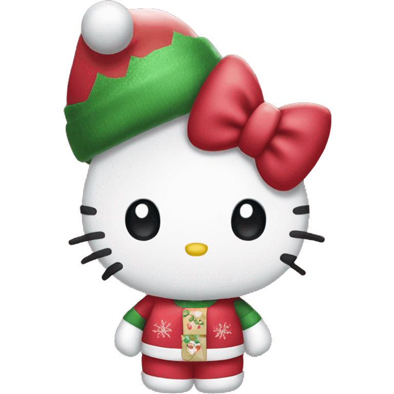 hello kitty christmas emoji