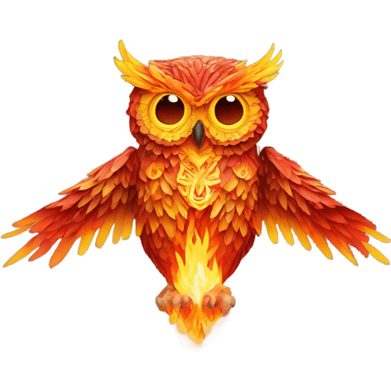 Burning man owl emoji