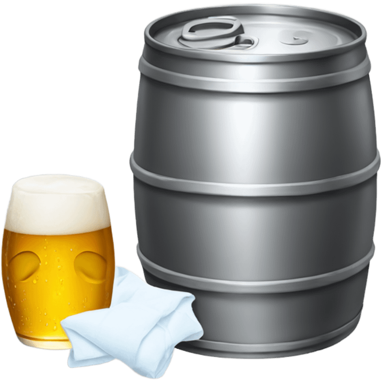 Beer keg with diapers  emoji