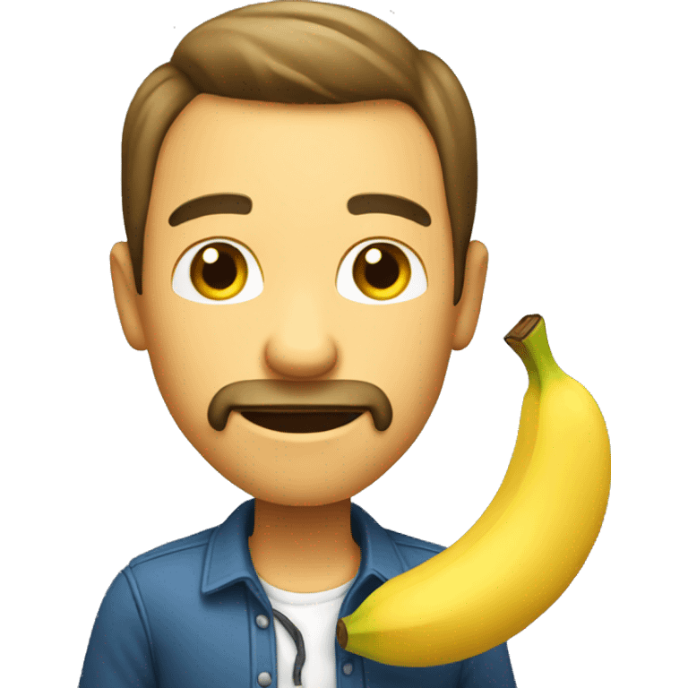 A man holding banana  emoji