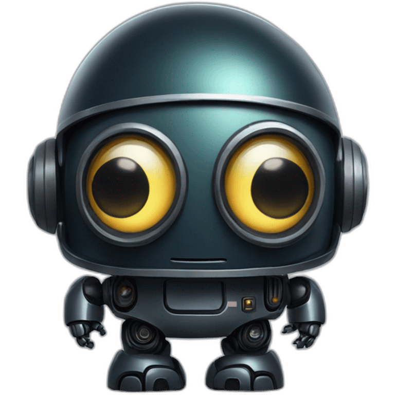 cute space black robot emoji