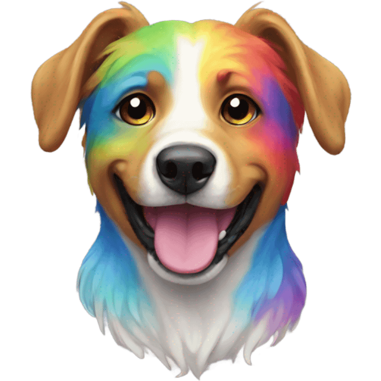 Rainbow dog emoji