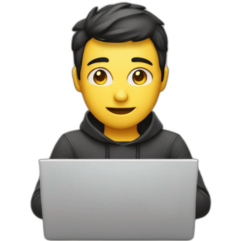 web developper working with laptop emoji