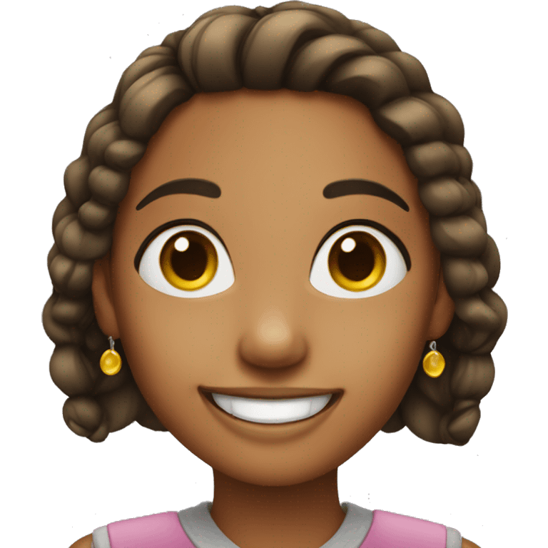 smiling girl with earrings emoji