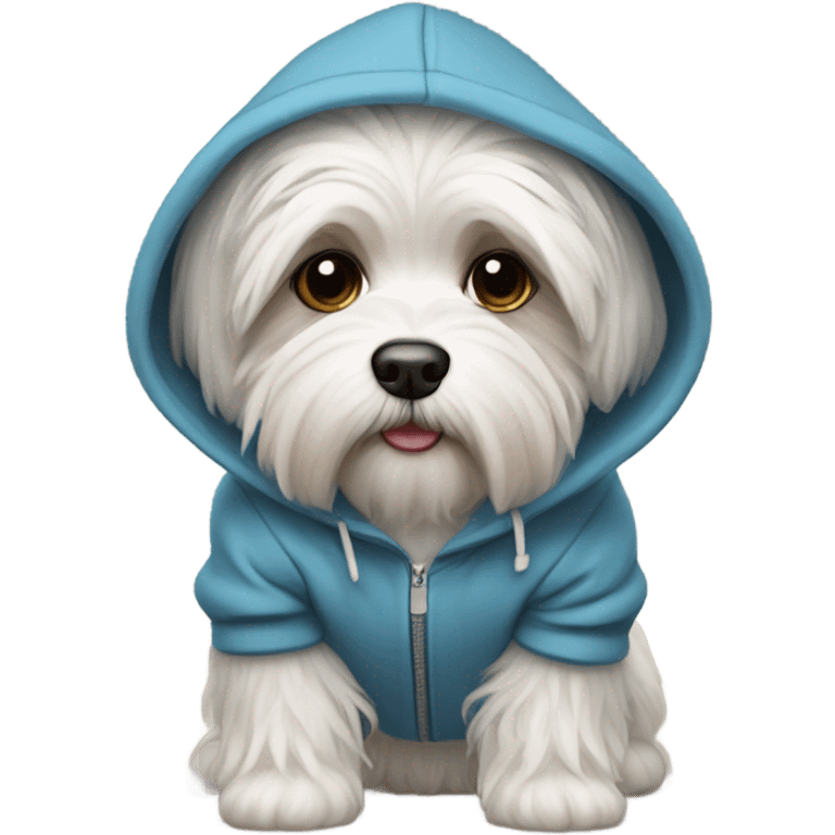 Havanese wearing a hoodie  emoji