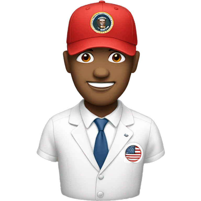 president with a red baseball cap emoji