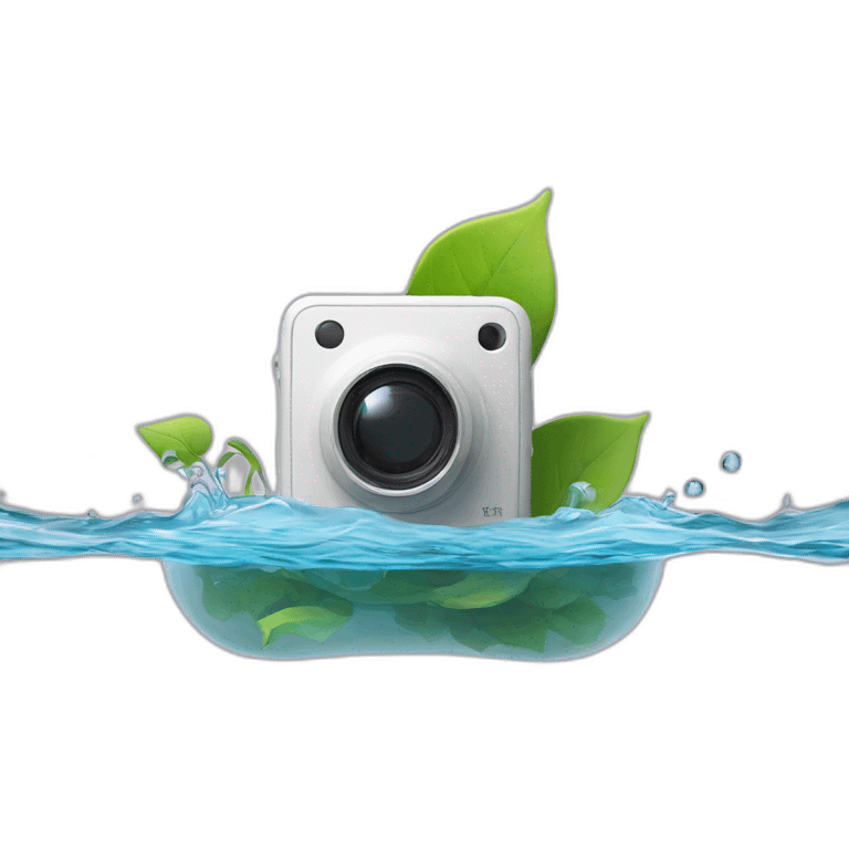 small-leaf-floating-on-water-block-and-security-ptz-camera-behind emoji