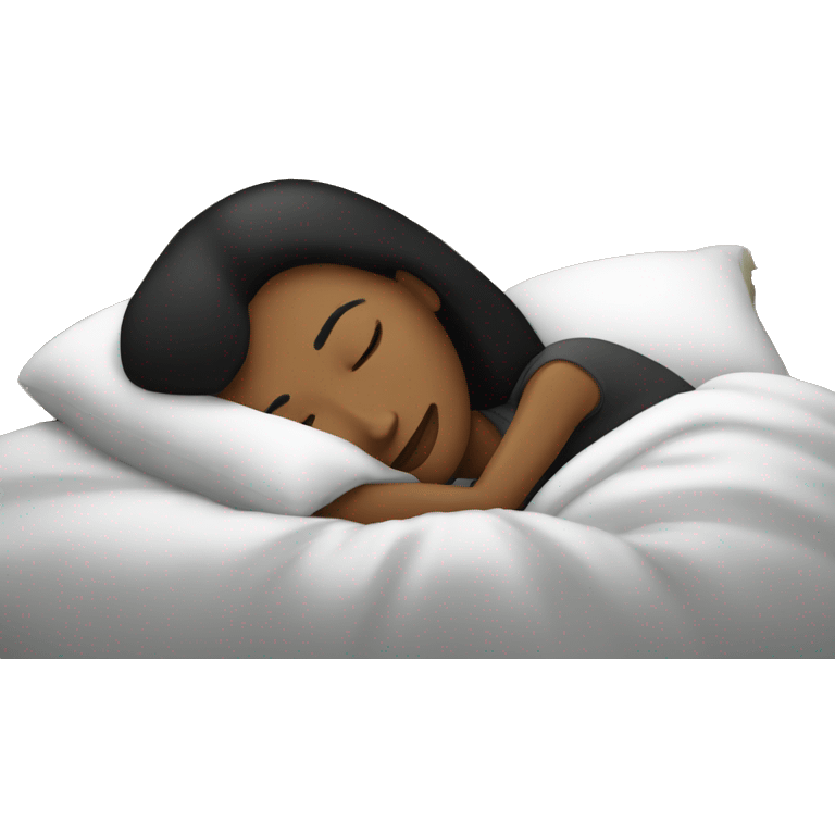 A black-haired woman sleeping while snoring. white woman emoji