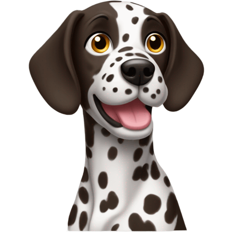 a dark brun dalmatien emoji