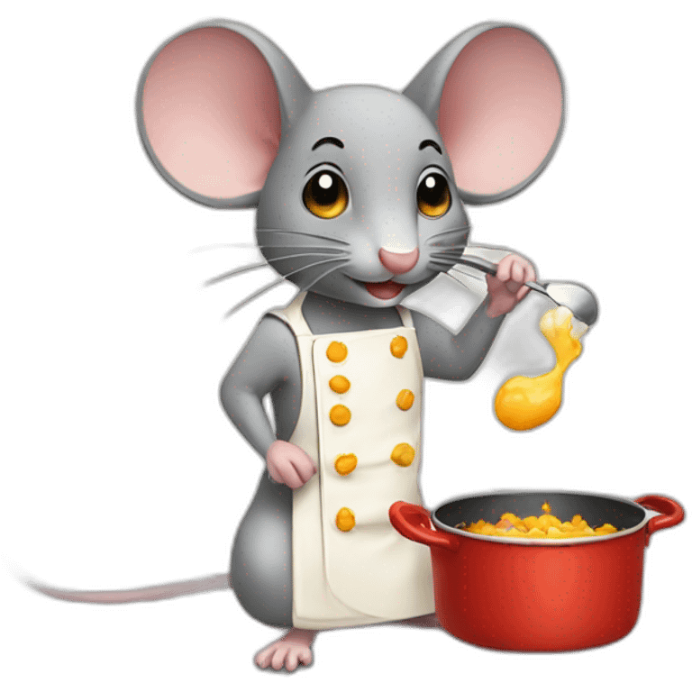 mouse cooking mouse emoji