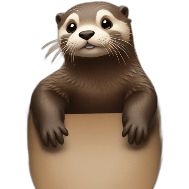 otter goind down the playground slide emoji