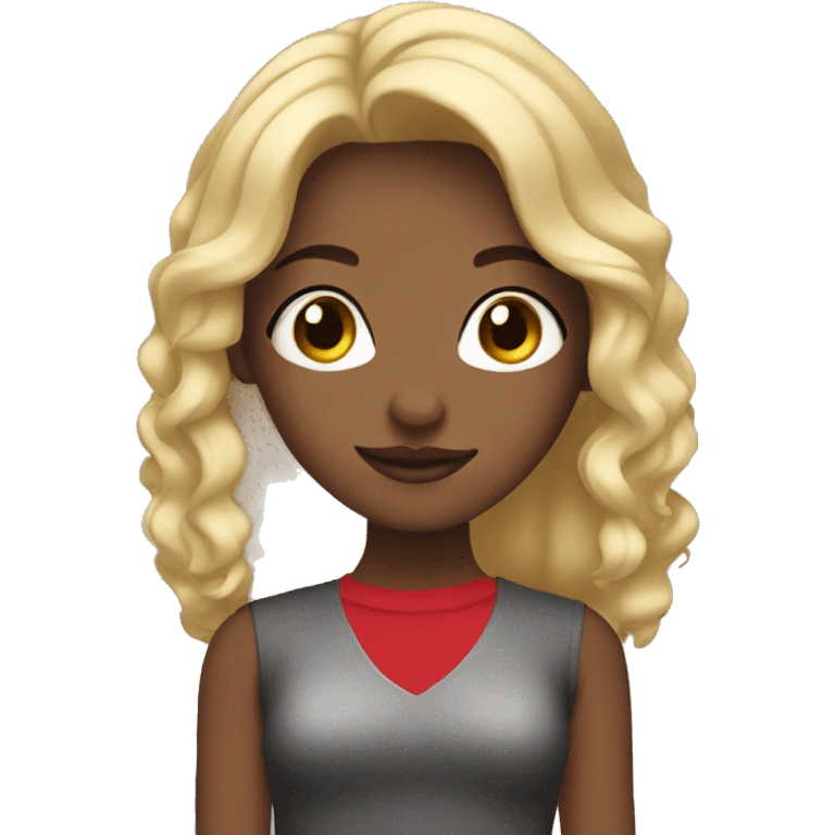 Blonde girl with red nails  emoji