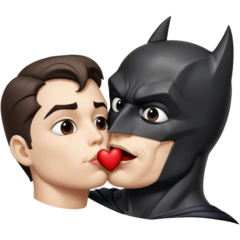 batman kissing  emoji