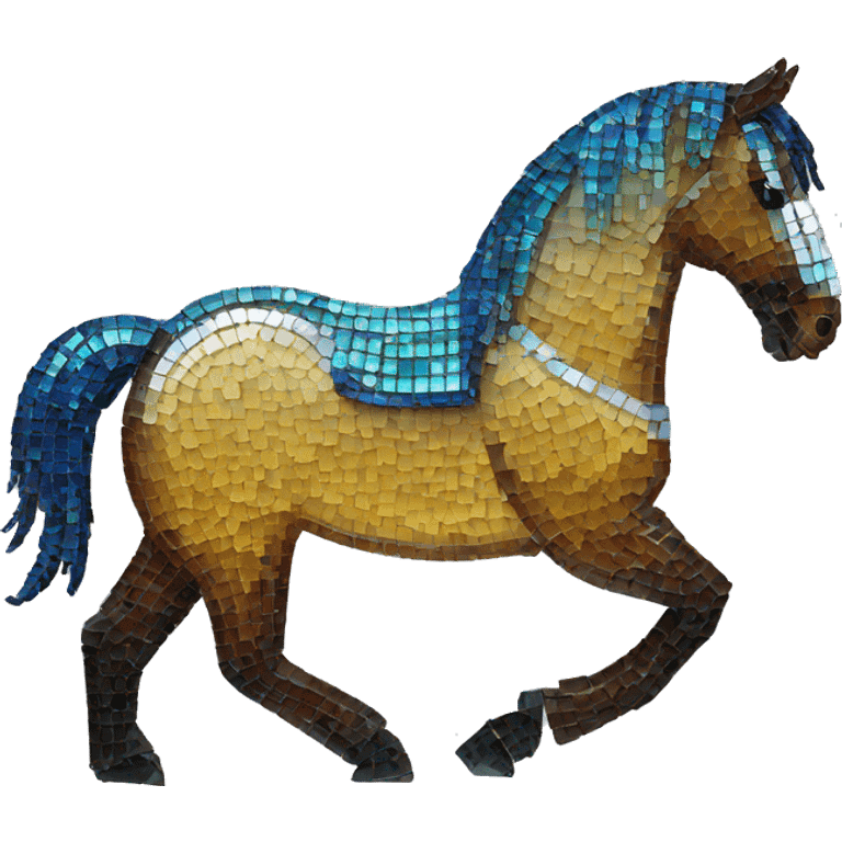 Mirror mosaïque horse  emoji