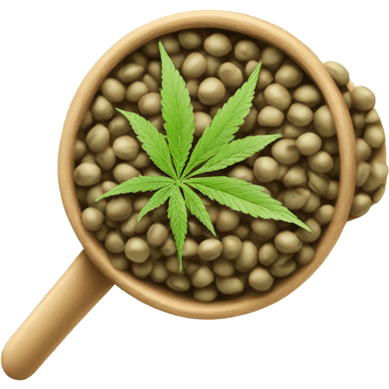 a spoonful of hemp seeds emoji