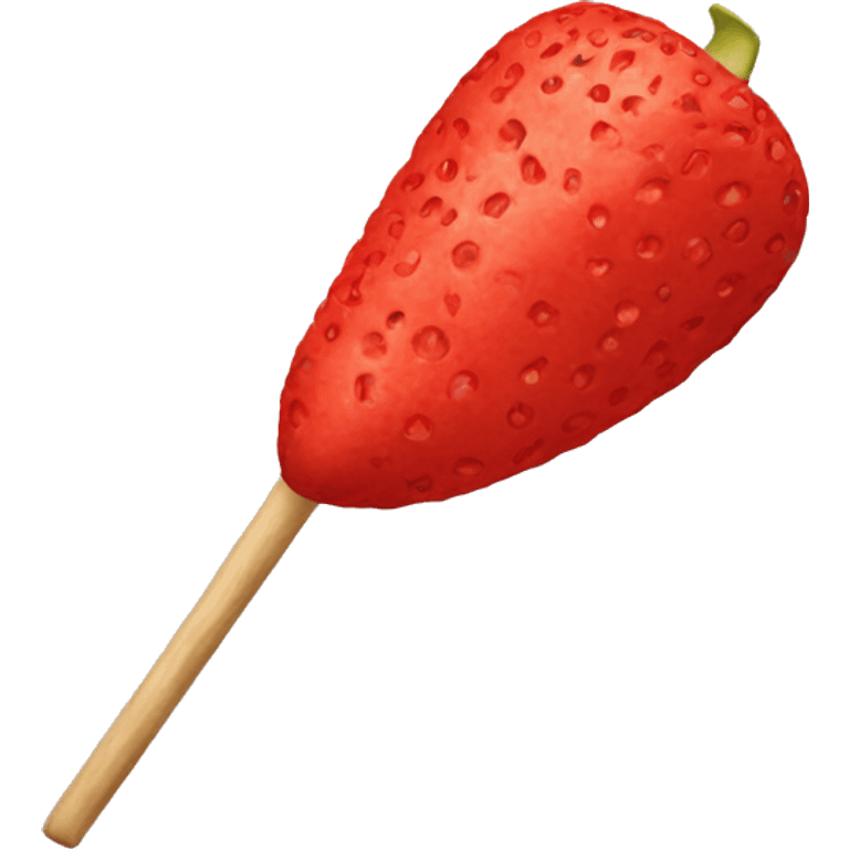 Red banadana on stick emoji