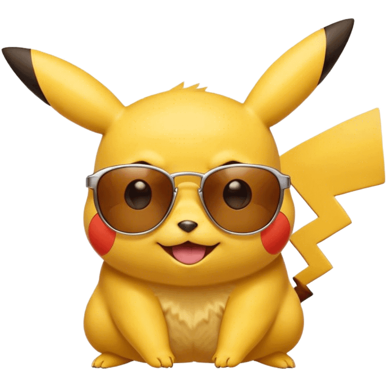 Pikachu with sunglasses  emoji