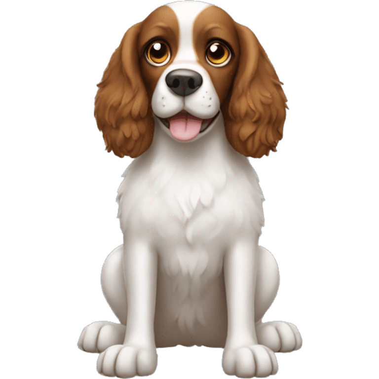 spaniel with rubber gloves on his paws emoji