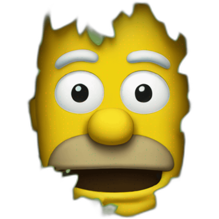 homer hiding in hedge emoji