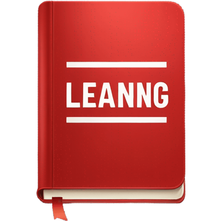 red learning book emoji