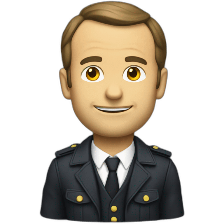 Macron qui tape un gilet jaune emoji