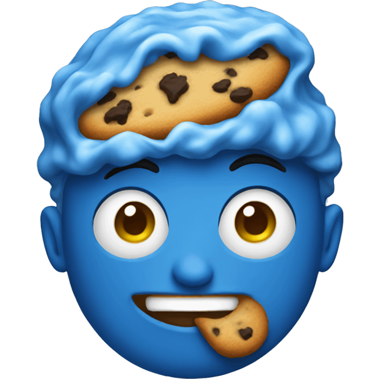 blue cookie emoji