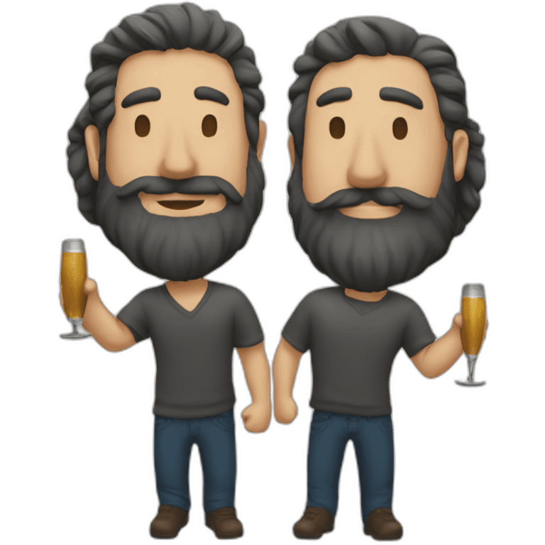 Couple of beards at the bar emoji