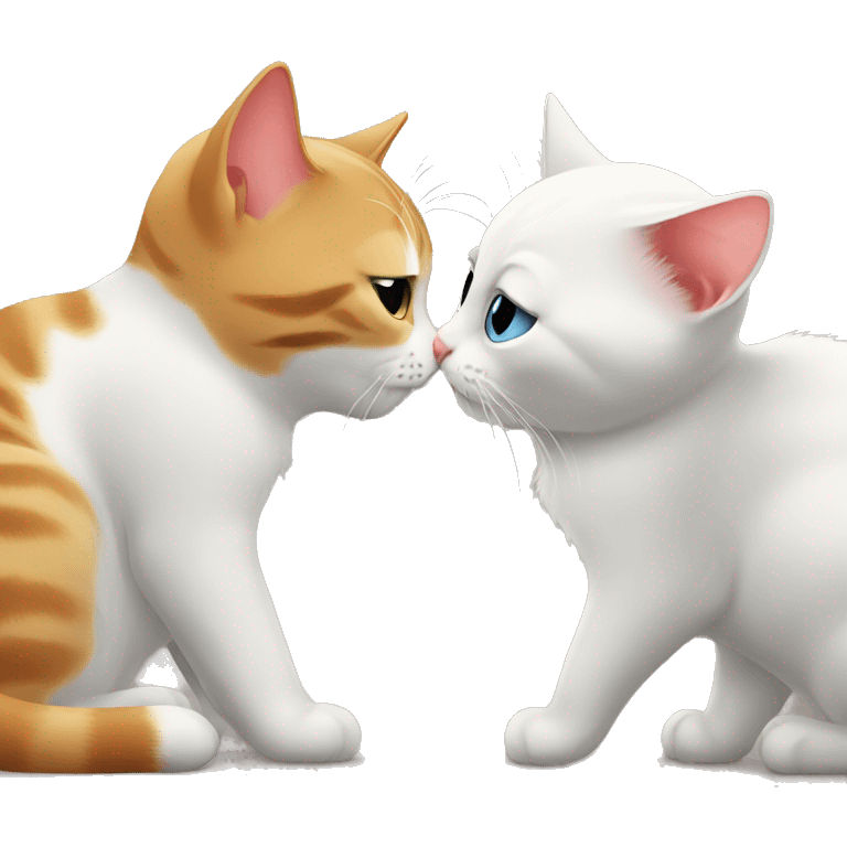 cat kisses cat emoji