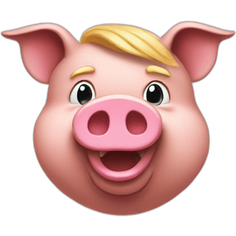 Donald trump as big pig emoji