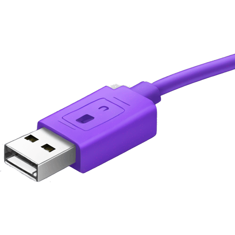 Purple usb cable emoji