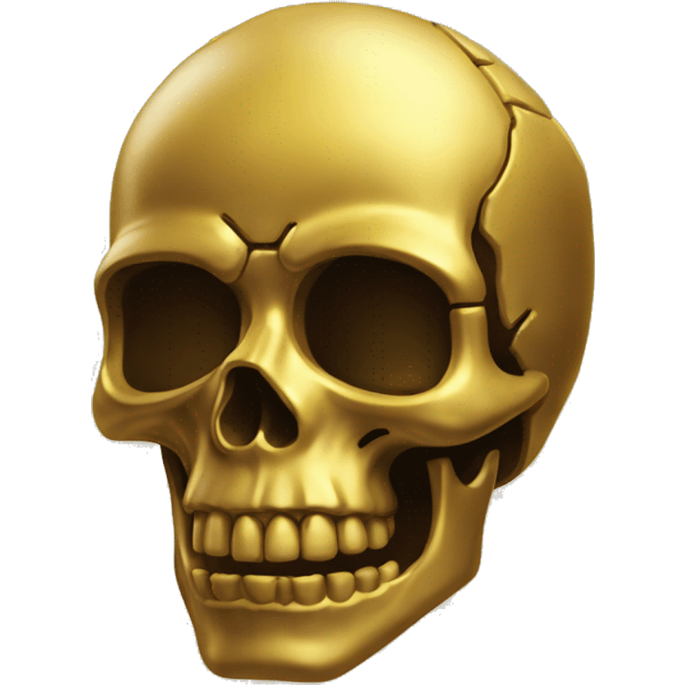 Golden skull emoji