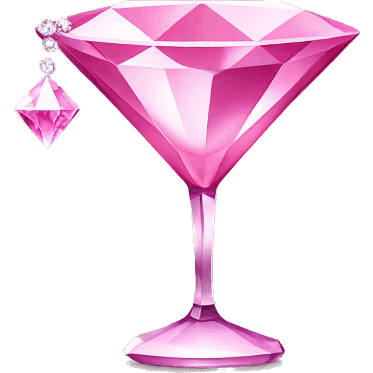 Pink diamond martini emoji