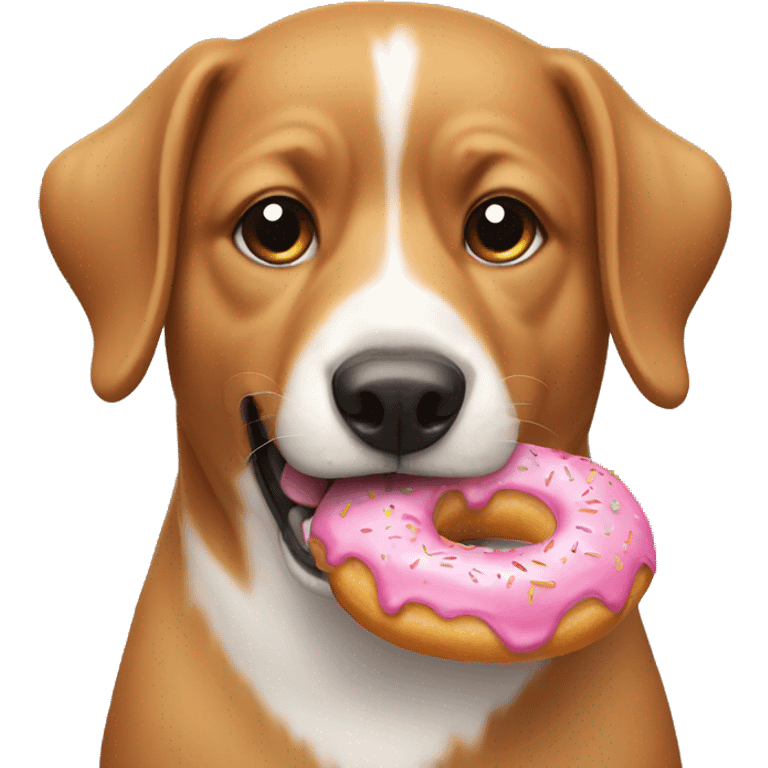 dog eating a donut  emoji