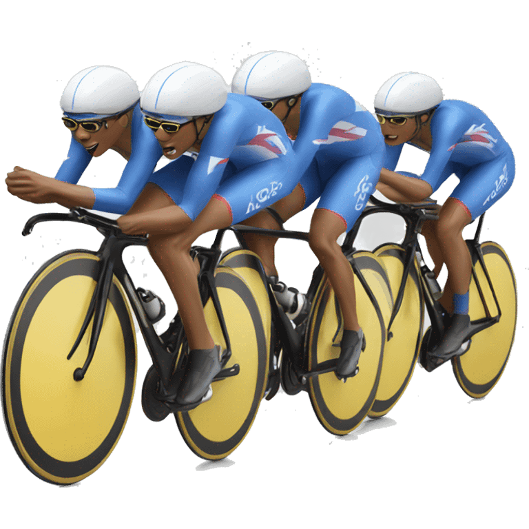 Track cycling team pursuit emoji