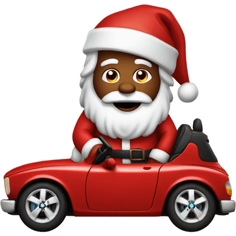 Santa driving bmw  emoji