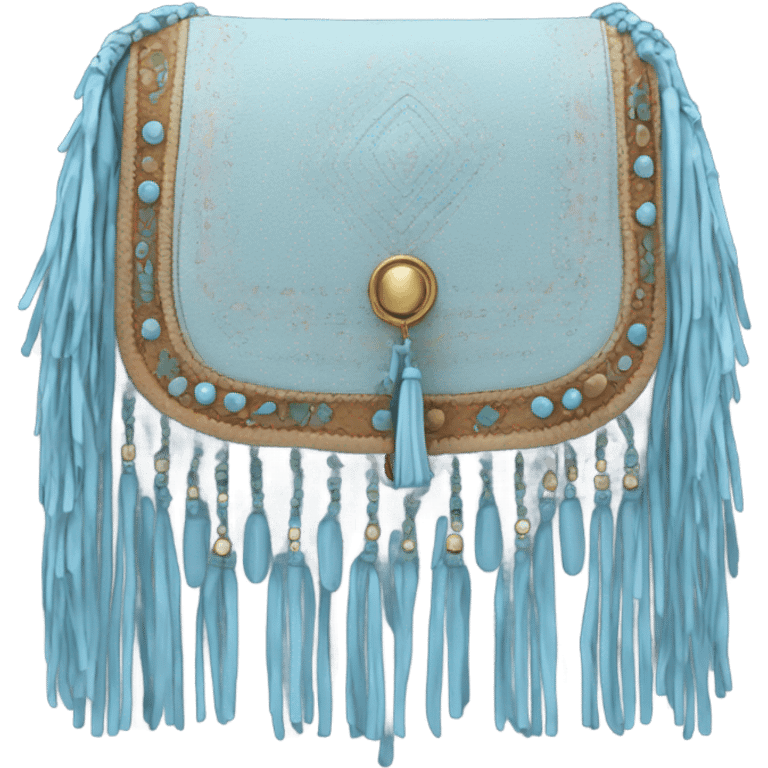 Light blue boho bag emoji